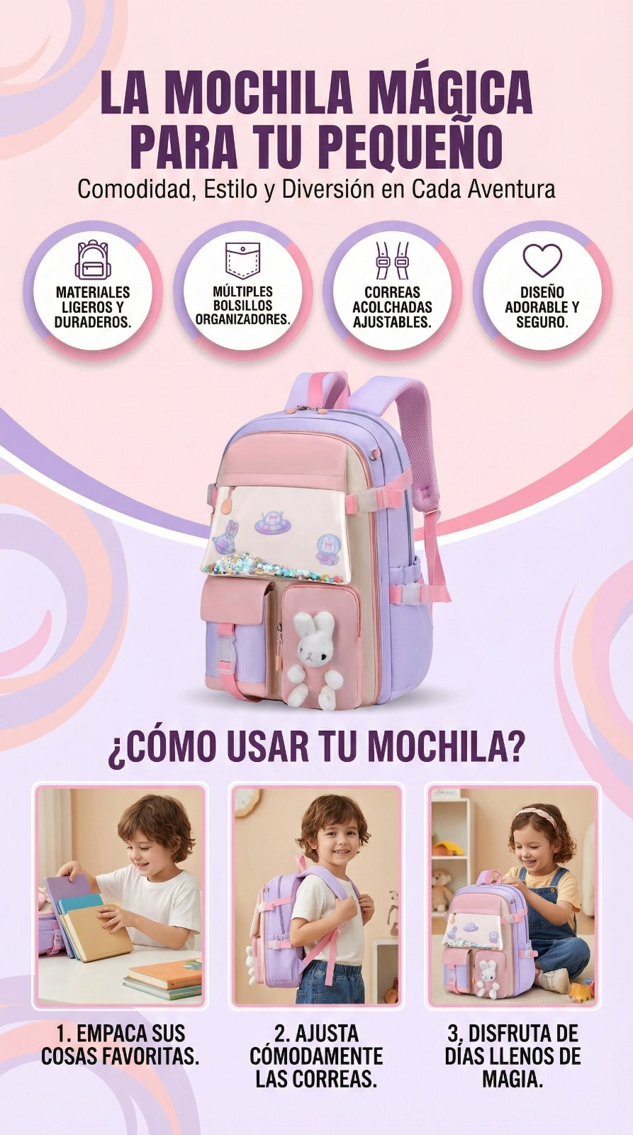 GirlBag: Ligera, Resistente y Estilo que a las Niñas les Encanta